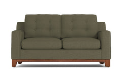 Brentwood Apartment Size Sleeper Sofa Bed :: Leg Finish: Pecan / Sleeper Option: Innerspring Mattress