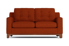 Brentwood Twin Size Sleeper Sofa Bed :: Leg Finish: Pecan / Sleeper Option: Deluxe Innerspring Mattress