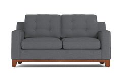 Brentwood Twin Size Sleeper Sofa Bed :: Leg Finish: Pecan / Sleeper Option: Deluxe Innerspring Mattress