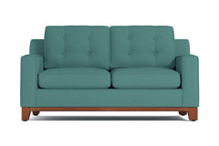 Brentwood Twin Size Sleeper Sofa Bed :: Leg Finish: Pecan / Sleeper Option: Memory Foam Mattress