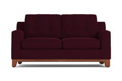 Brentwood Twin Size Sleeper Sofa Bed :: Leg Finish: Pecan / Sleeper Option: Deluxe Innerspring Mattress