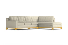 Brentwood 2pc Sleeper Sectional :: Leg Finish: Natural / Configuration: RAF - Chaise on the Right / Sleeper Option: Memory Foam Mattress