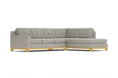 Brentwood 2pc Sleeper Sectional :: Leg Finish: Natural / Configuration: RAF - Chaise on the Right / Sleeper Option: Memory Foam Mattress