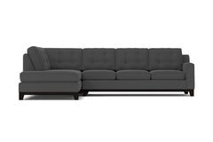 Brentwood 2pc Sleeper Sectional :: Leg Finish: Espresso / Configuration: LAF - Chaise on the Left / Sleeper Option: Deluxe Innerspring Mattress