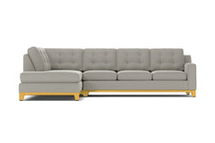 Brentwood 2pc Sleeper Sectional :: Leg Finish: Natural / Configuration: LAF - Chaise on the Left / Sleeper Option: Deluxe Innerspring Mattress