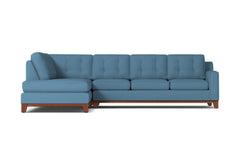 Brentwood 2pc Sleeper Sectional :: Leg Finish: Pecan / Configuration: LAF - Chaise on the Left / Sleeper Option: Deluxe Innerspring Mattress