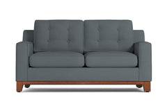 Brentwood Twin Size Sleeper Sofa Bed :: Leg Finish: Pecan / Sleeper Option: Memory Foam Mattress