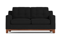 Brentwood Twin Size Sleeper Sofa Bed :: Leg Finish: Pecan / Sleeper Option: Memory Foam Mattress