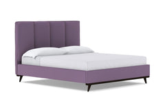 Carter Upholstered Velvet Platform Bed :: Leg Finish: Espresso / Size: California King
