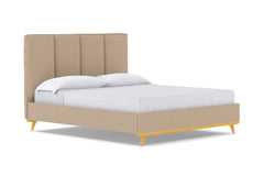 Carter Upholstered Platform Bed :: Leg Finish: Natural / Size: California King