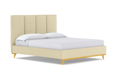 Carter Upholstered Platform Bed :: Leg Finish: Natural / Size: California King