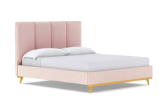 Carter Upholstered Platform Bed :: Leg Finish: Natural / Size: California King