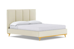 Carter Upholstered Platform Bed :: Leg Finish: Natural / Size: King