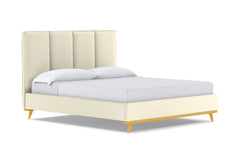 Carter Upholstered Platform Bed :: Leg Finish: Natural / Size: California King