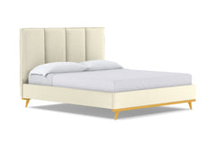 Carter Upholstered Platform Bed :: Leg Finish: Natural / Size: Full Size