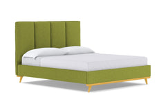 Carter Upholstered Platform Bed :: Leg Finish: Natural / Size: California King