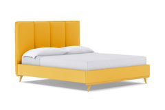 Carter Upholstered Platform Bed :: Leg Finish: Natural / Size: California King