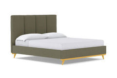 Carter Upholstered Platform Bed :: Leg Finish: Natural / Size: California King