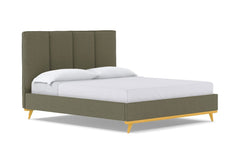 Carter Upholstered Platform Bed :: Leg Finish: Natural / Size: Full Size