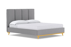 Carter Upholstered Platform Bed :: Leg Finish: Natural / Size: Queen Size