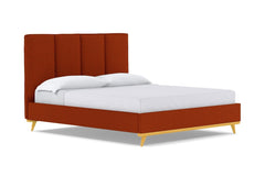 Carter Upholstered Platform Bed :: Leg Finish: Natural / Size: Full Size