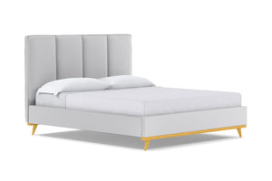 Carter Upholstered Platform Bed :: Leg Finish: Natural / Size: California King