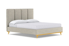 Carter Upholstered Platform Bed :: Leg Finish: Natural / Size: California King