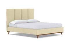 Carter Upholstered Platform Bed :: Leg Finish: Pecan / Size: California King