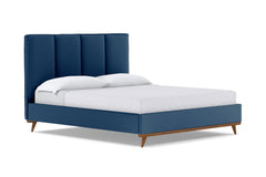 Carter Upholstered Platform Bed :: Leg Finish: Pecan / Size: Full Size