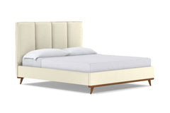 Carter Upholstered Platform Bed :: Leg Finish: Pecan / Size: Queen Size