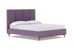 Carter Upholstered Platform Bed :: Leg Finish: Pecan / Size: Queen Size