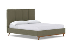 Carter Upholstered Platform Bed :: Leg Finish: Pecan / Size: King