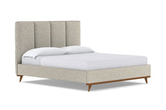 Carter Upholstered Platform Bed :: Leg Finish: Pecan / Size: California King