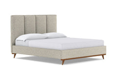 Carter Upholstered Platform Bed :: Leg Finish: Pecan / Size: Queen Size