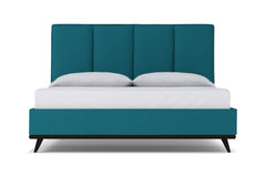 Carter Upholstered Platform Bed :: Leg Finish: Espresso / Size: King