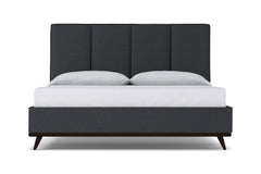 Carter Upholstered Platform Bed :: Leg Finish: Espresso / Size: King