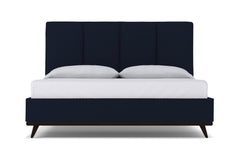 Carter Upholstered Platform Bed :: Leg Finish: Espresso / Size: Queen Size