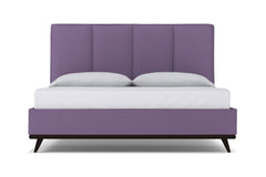 Carter Upholstered Velvet Platform Bed :: Leg Finish: Espresso / Size: California King