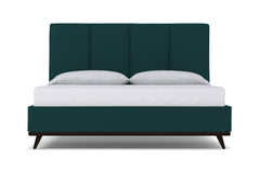 Carter Upholstered Platform Bed :: Leg Finish: Espresso / Size: Queen Size