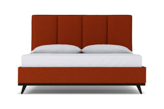 Carter Upholstered Platform Bed :: Leg Finish: Espresso / Size: California King