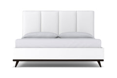 Carter Upholstered Platform Bed :: Leg Finish: Espresso / Size: Queen Size