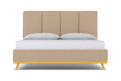 Carter Upholstered Platform Bed :: Leg Finish: Natural / Size: California King