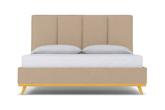 Carter Upholstered Platform Bed :: Leg Finish: Natural / Size: King