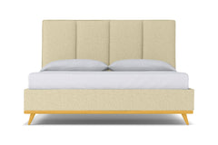 Carter Upholstered Platform Bed :: Leg Finish: Natural / Size: Full Size