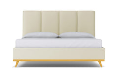 Carter Upholstered Platform Bed :: Leg Finish: Natural / Size: California King