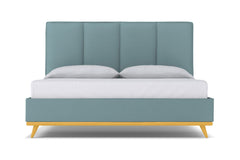 Carter Upholstered Platform Bed :: Leg Finish: Natural / Size: King