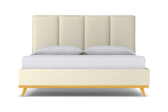 Carter Upholstered Platform Bed :: Leg Finish: Natural / Size: California King