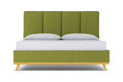 Carter Upholstered Platform Bed :: Leg Finish: Natural / Size: California King