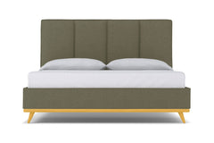 Carter Upholstered Platform Bed :: Leg Finish: Natural / Size: California King