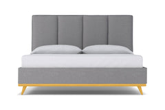 Carter Upholstered Platform Bed :: Leg Finish: Natural / Size: California King